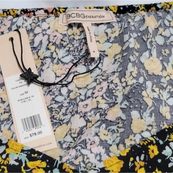 BCBGeneration Floral Wrap Blouse NWT - Picture 4 of 4